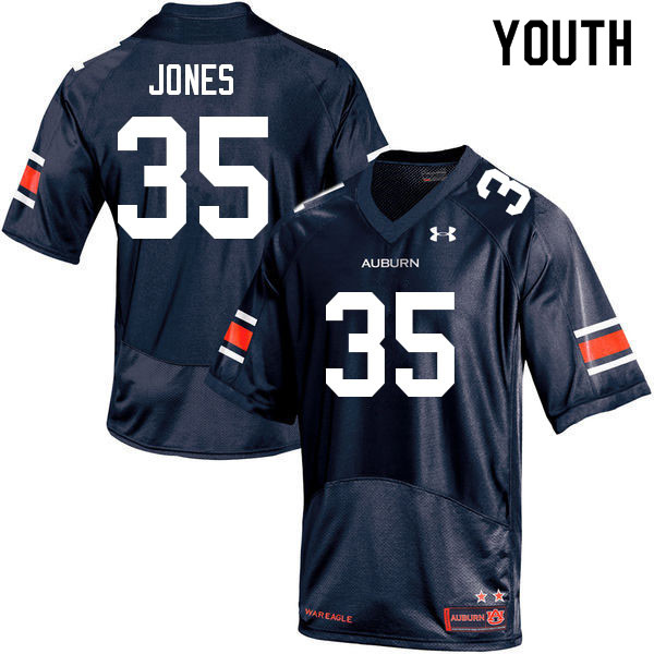Youth #35 Justin Jones Auburn Tigers College Football Jerseys Sale-Navy